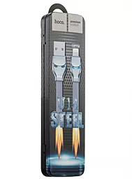 Кабель Hoco U14 Steel man USB-A - Lightning 12w 2.4a 1.2м cable Gold - миниатюра 2 Кабель Hoco U14 Steel man USB-A - Lightning 12w 2.4a 1.2м cable Gold - миниатюра 2