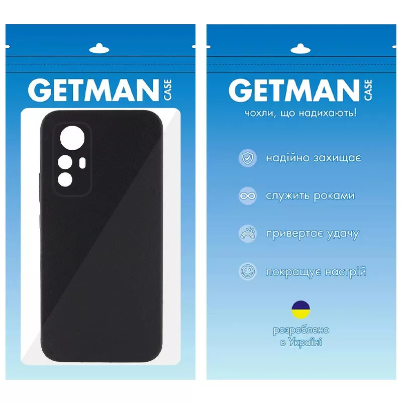 Чехол GETMAN Liquid Silk Full Camera для Xiaomi Redmi Note 12S  Black - фото 3