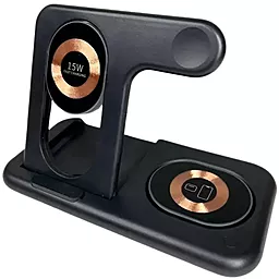 Беспроводная док-станция EasyLife Y36 4-in-1 15w wireless charger black - фото Беспроводная док-станция EasyLife Y36 4-in-1 15w wireless charger black