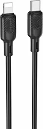 Кабель Borofone BX113 Silicone USB Type-C - Lightning 27w 3a 2м PD сable Black - фото Кабель Borofone BX113 Silicone USB Type-C - Lightning 27w 3a 2м PD сable Black