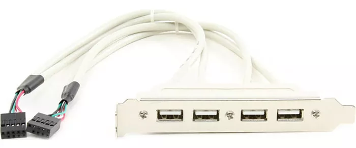 Шлейф (Кабель) Atcom 10pin - 4xUSB White (15258) - фото 1