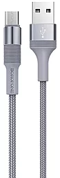 Кабель Borofone BX21 USB-A - micro USB 12w 2.4a 1м cable Gray - фото Кабель Borofone BX21 USB-A - micro USB 12w 2.4a 1м cable Gray