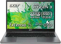 Ноутбук Acer Extensa 15 EX215-24-R3B3 Steel Gray (NX.EJ5EU.002) - фото Ноутбук Acer Extensa 15 EX215-24-R3B3 Steel Gray (NX.EJ5EU.002)