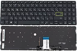 Клавіатура для ноутбуку Asus X521 series з підсвіткою клавіш без рамки Black