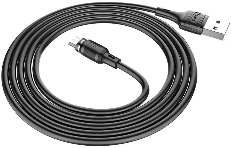 Кабель Hoco X52 Sereno USB-A - micro USB 12w 2.4a 1м cable Black - фото 5