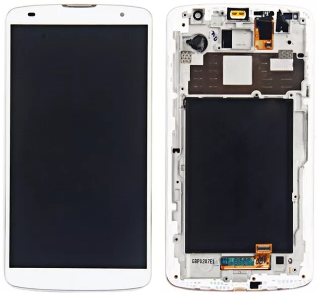 Дисплей LG G Pro 2 (D838, F350S, F350L, F350K) с тачскрином и рамкой, White - фото 1