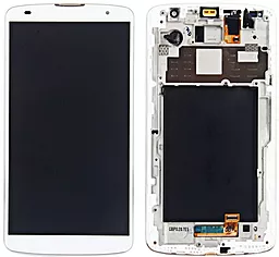 Дисплей LG G Pro 2 (D838, F350S, F350L, F350K) з тачскріном і рамкою, White