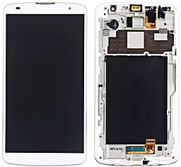 Дисплей LG G Pro 2 (D838, F350S, F350L, F350K) с тачскрином и рамкой, White - фото Дисплей LG G Pro 2 (D838, F350S, F350L, F350K) с тачскрином и рамкой, White