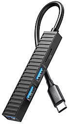 USB-A хаб XO HUB014B 4-in-1 black - фото USB-A хаб XO HUB014B 4-in-1 black