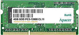 Оперативна пам'ять для ноутбука Apacer SoDIMM DDR3L 4GB 1600 MHz (AS04GFA60CATBGJ)
