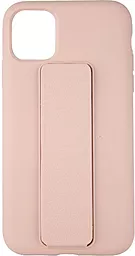 Чехол Silicone Case Hand Holder for Apple iPhone 11 Pink Sand