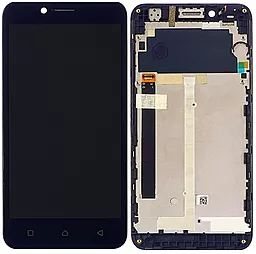Дисплей Lenovo Vibe C (A2020a40) с тачскрином и рамкой, оригинал, Black