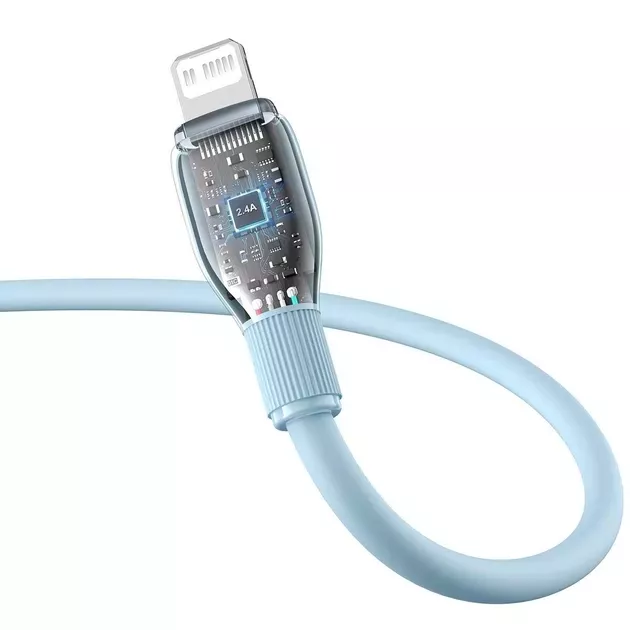 Кабель Baseus Pudding Series USB Type-C - Lightning 20w 3a 2м PD сable Blue (P10355701311-01) - фото 5