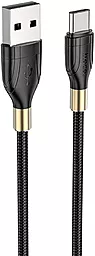 Кабель Hoco U92 Gold Collar USB-A - Type-C 15w 3a 1.2м cable Black - фото Кабель Hoco U92 Gold Collar USB-A - Type-C 15w 3a 1.2м cable Black