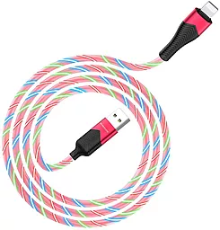 Кабель USB Borofone BU19 Streamer Lightning  Red - миниатюра 2