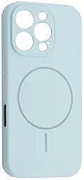 Чохол Silicone Case Full Camera Fine Ring MagSafe для Apple iPhone 16 Pro Max Light Blue - фото Чохол Silicone Case Full Camera Fine Ring MagSafe для Apple iPhone 16 Pro Max Light Blue