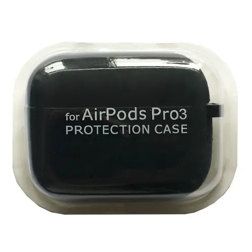 Cиликоновый чехол NICHOSI для Apple AirPods PRO 3 Black - фото 1