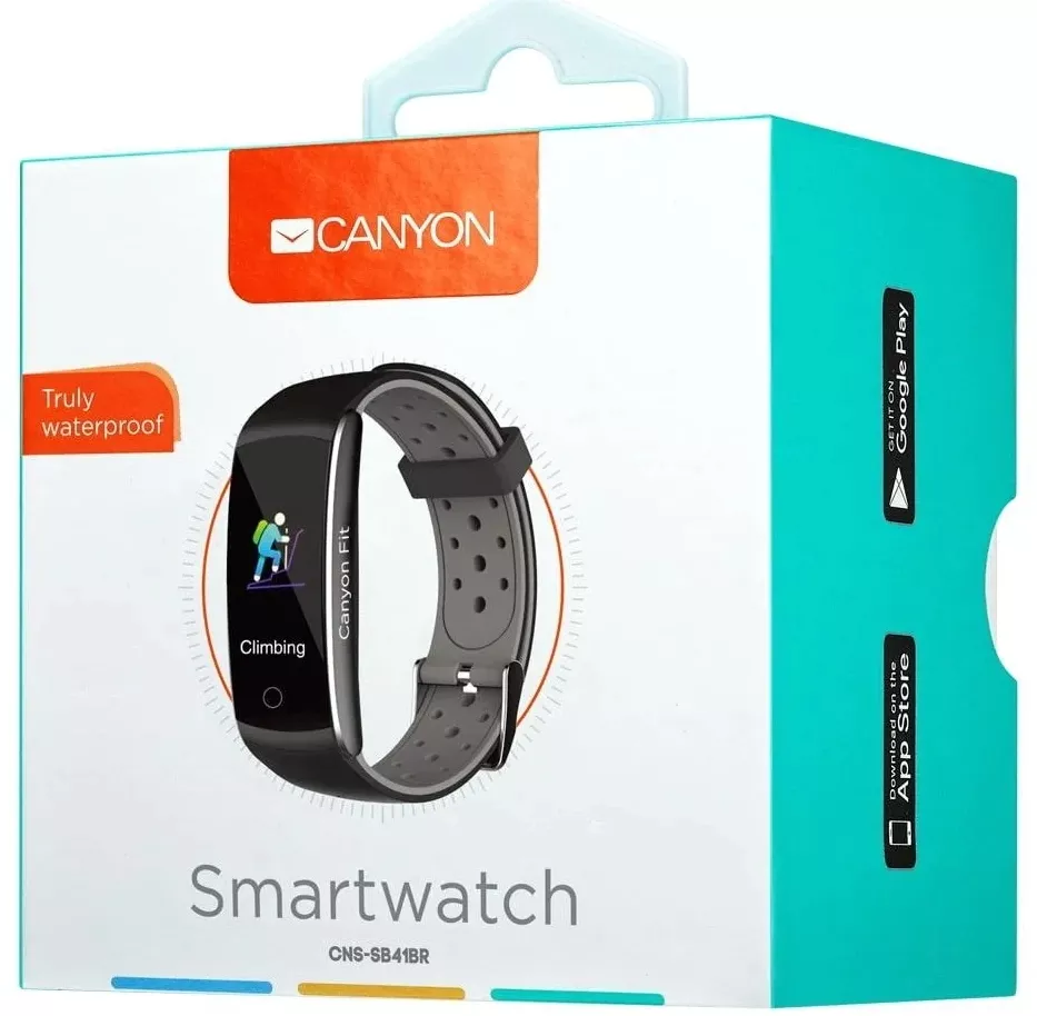 Фітнес-браслет Canyon CNS-SB41BR Black/Gray - фото 5