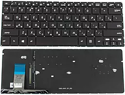 Клавиатура для ноутбука Asus UX330CA series с подсветкой клавиш без рамки Black