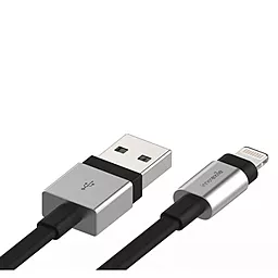 Кабель USB Innerexile Zynk Flat Lightning Cable 10cm Silver/Black (LC-001-002) - миниатюра 2