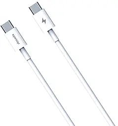 Кабель Proda USB Type-C - Type-C 60w 3a 1м PD cable white (PD-B83a) - фото Кабель Proda USB Type-C - Type-C 60w 3a 1м PD cable white (PD-B83a)