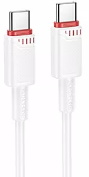 Кабель Borofone BX110 USB Type-C - Type-C 60w 3a 1м PD cable White - фото Кабель Borofone BX110 USB Type-C - Type-C 60w 3a 1м PD cable White
