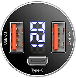 Автомобільний зарядний пристрій Essager ES-CC10 80W PD/QC 2xUSB-A-1xC Grey - мініатюра 7
