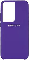 Чехол Epik Silicone Cover (AAA) Samsung G998 Galaxy S21 Ultra Elegant Purple