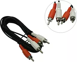 Аудіо кабель PowerPlant 2xRCA M/M Cable 1 м black (CA912032) - мініатюра 5