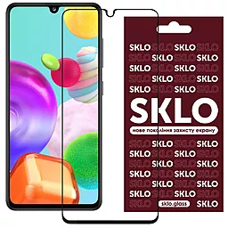 Захисне скло SKLO 3D (full glue) для Oppo A17, A17k, A18, A38 Чорний