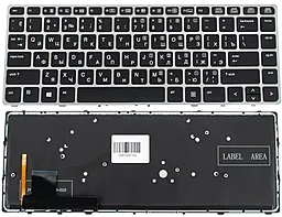 Клавіатура для ноутбуку HP EliteBook Folio 9470M, 9480M series з підсвіткою клавіш без джойстика Black
