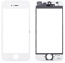 Корпусне скло дисплея Apple iPhone 5S, iPhone SE with frame (c OCA плівкою та поляризационной плівкою) White - фото Корпусне скло дисплея Apple iPhone 5S, iPhone SE with frame (c OCA плівкою та поляризационной плівкою) White