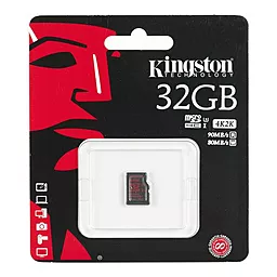 Карта пам'яті Kingston microSDHC 32GB Class 10 UHS-I U3 (SDCA3/32GBSP)