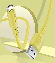 Кабель USB ColorWay 2.4A micro USB Cable Yellow (CW-CBUM043-Y) - миниатюра 4