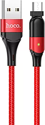 Кабель Hoco U100 Orbit USB-A - micro USB 12w 2.4a 1.2м cable Red - фото Кабель Hoco U100 Orbit USB-A - micro USB 12w 2.4a 1.2м cable Red