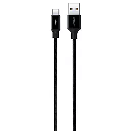 Кабель Proove Light Weft USB-A - Type-C 12w 2.4a 1м cable Black (CCLW20001201) - фото Кабель Proove Light Weft USB-A - Type-C 12w 2.4a 1м cable Black (CCLW20001201)