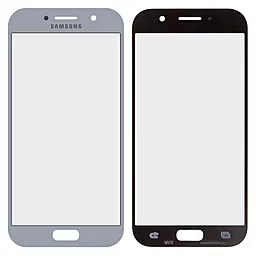 Корпусное стекло дисплея Samsung Galaxy A5 A520F 2017 (с OCA пленкой) Blue