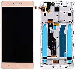 Дисплей Xiaomi Redmi Note 4X Snapdragon с тачскрином и рамкой, Gold