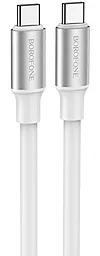 Кабель Borofone BX82 Bountiful USB Type-C - Type-C 60w 3a 1м PD cable White - фото Кабель Borofone BX82 Bountiful USB Type-C - Type-C 60w 3a 1м PD cable White
