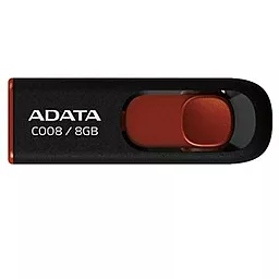 Флешка ADATA 8Gb C008 black+red (AC008-8G-RKD) - фото Флешка ADATA 8Gb C008 black+red (AC008-8G-RKD)