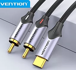 Аудио кабель Vention USB Type-C - 2хRCA M/M Cable 1.5 м black (BGUHG) - миниатюра 5