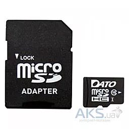 Карта пам'яті Dato microSDXC 64GB Class 10 UHS-1 + SD-адаптер (DTTF064GUIC10AD) - фото Карта пам'яті Dato microSDXC 64GB Class 10 UHS-1 + SD-адаптер (DTTF064GUIC10AD)