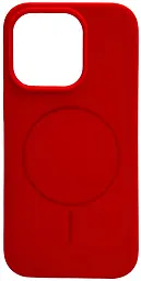Чехол Silicone Case Full Fine Ring MagSafe для Apple iPhone 16 Pro Red - фото Чехол Silicone Case Full Fine Ring MagSafe для Apple iPhone 16 Pro Red