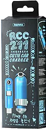 Автомобильное зарядное устройство Remax Cutie 2.4a car charger blue (RCC211) - миниатюра 4