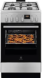 Плита Electrolux комбінована, 58л, 50x60см, дисплей, конвекція, пара, нерж - фото Плита Electrolux комбінована, 58л, 50x60см, дисплей, конвекція, пара, нерж