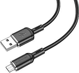 Кабель USB Borofone BX90 Cyber 12W 2.4A micro USB Cable Black