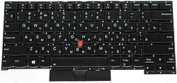 Клавиатура для ноутбука Lenovo ThinkPad T490s, T495s с подсветкой клавиш без рамки Original Black