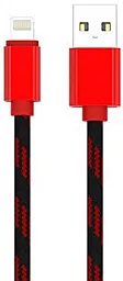 Кабель LDNio LS23 USB-A - Lightning 12w 2.4a 1м cable Red - фото Кабель LDNio LS23 USB-A - Lightning 12w 2.4a 1м cable Red