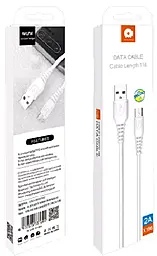 Кабель WUW X166 USB-A - micro USB 2a 1м cable white - мініатюра 3 Кабель WUW X166 USB-A - micro USB 2a 1м cable white - мініатюра 3