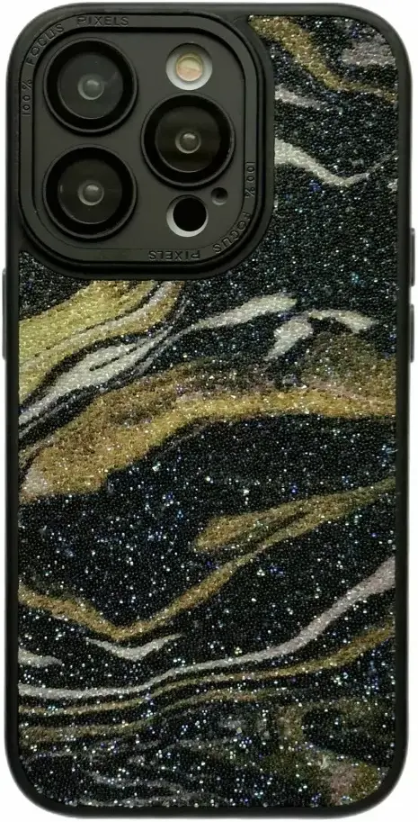 Чохол 1TOUCH Glitter Marble Case для Apple iPhone 13 Pro Black - фото 1